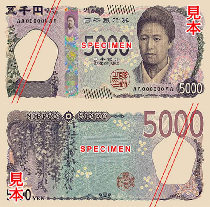 新五千円札：津田梅子